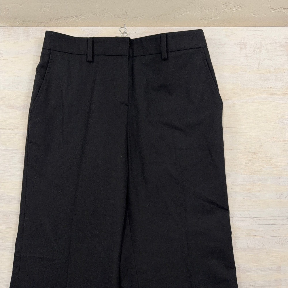 Luciano Barbera Trousers 40 Wool Blend Wide Leg Flat Front Black Womens - Picture 3 of 9